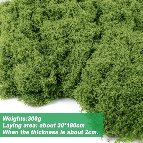Mousse verte artificielle préservée pour décoration végétale et DIY