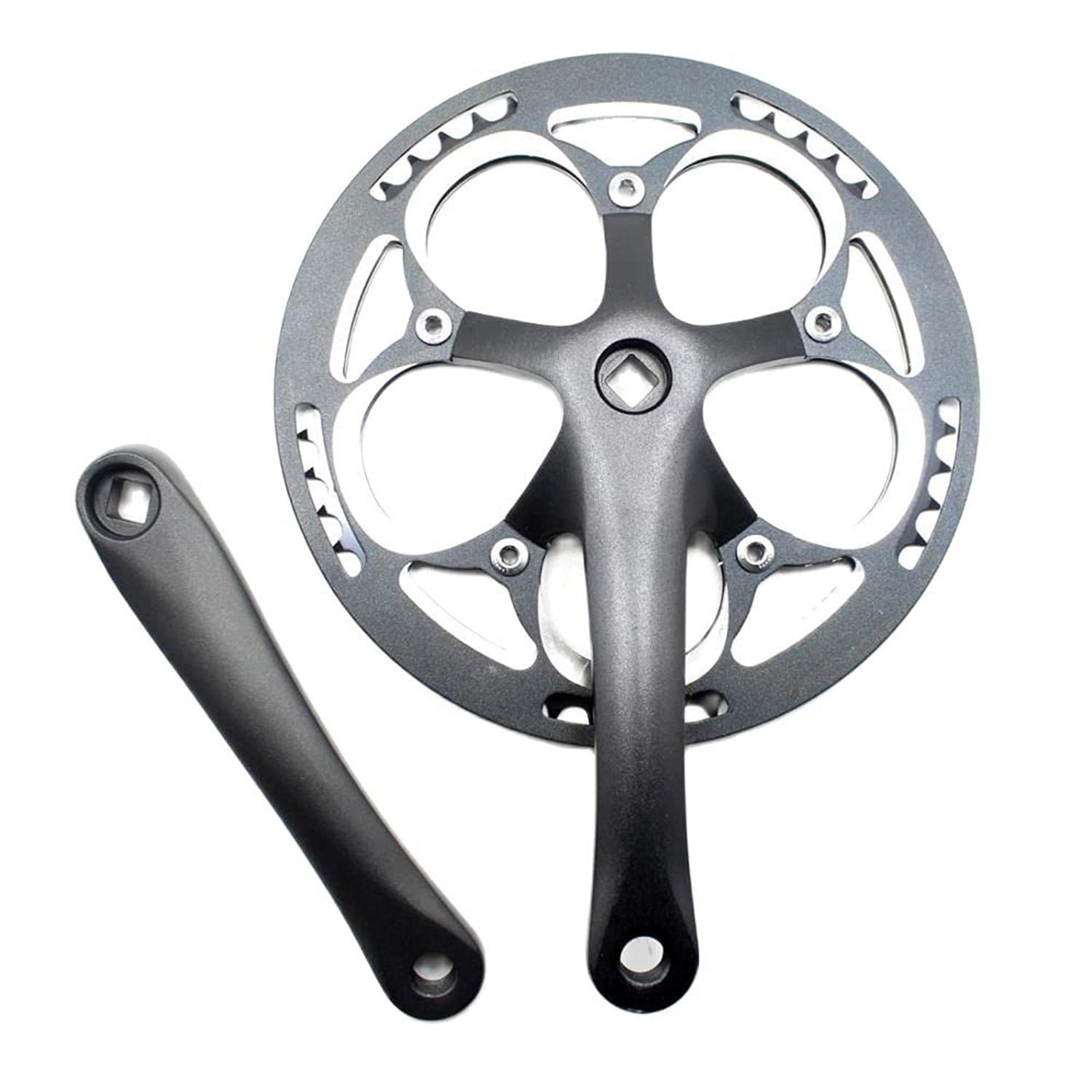 Pedivella Bici, Pedivelle Mtb, Guarnitura Mtb Bici Da Strada Pieghevole Bicycle Grulency 52T Velocità Singola 170Mm In Lega Di Alluminio Bike Set Catena Ruota Ruota A Dentata Accessori