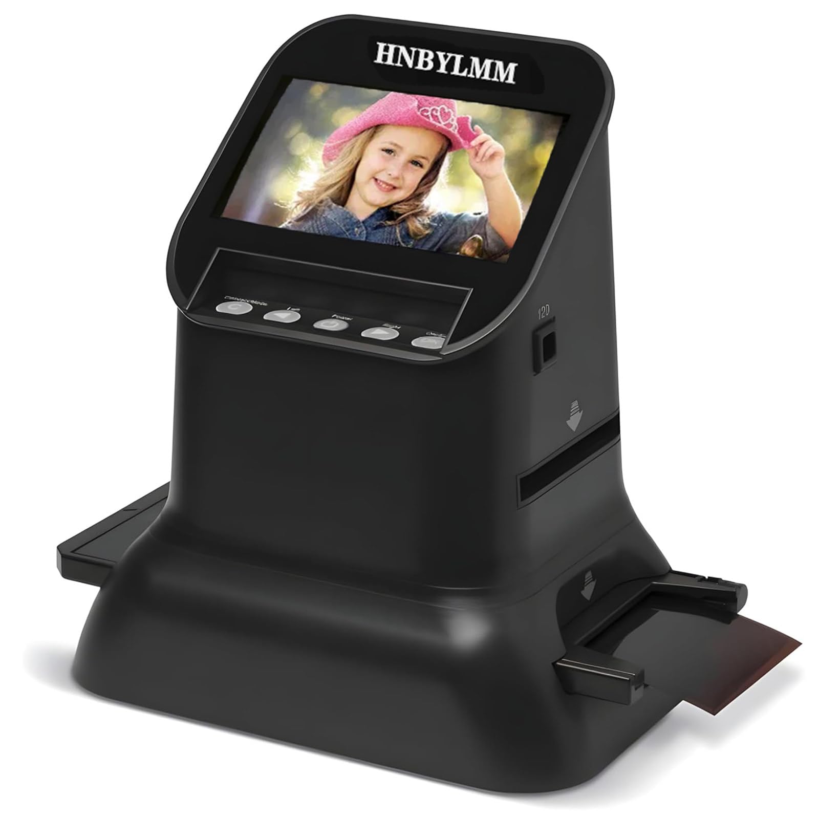 film negative scanner 35mm with 4.3'' lcd screen, 22mp high-resolution negative convert color & b & w, 120, 126, 127 negatives slides to jpeg photos, support hdmi/usb output