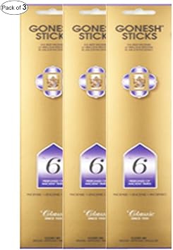 Gonesh Incense No.6 Perfumes of Ancient Times 20 Sticks in 1 Pack Pack of 3