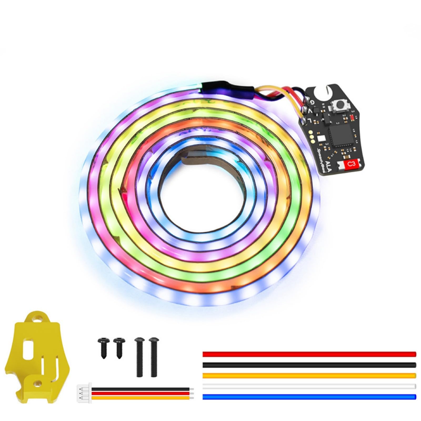 SpeedyBee - Tiras de luz LED inalámbricas ajustables de color para drones FPV con efectos personalizables