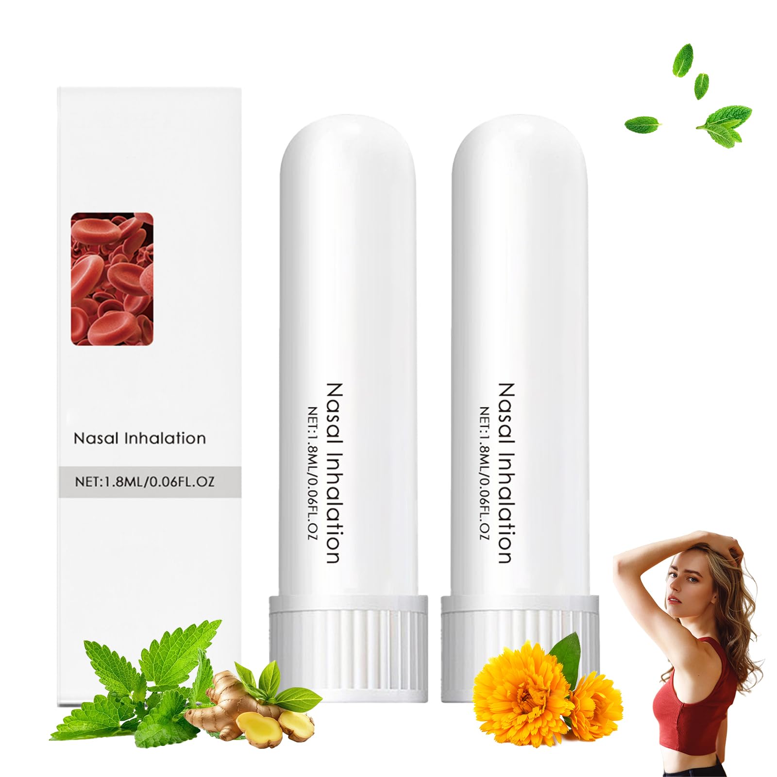 Alzclipp Inhaler - 2PCS Alzclipp Memory Boost, Portable Nasal Suction Stick, Enjoy Fresh Air, Enhance Memory (2pcs)