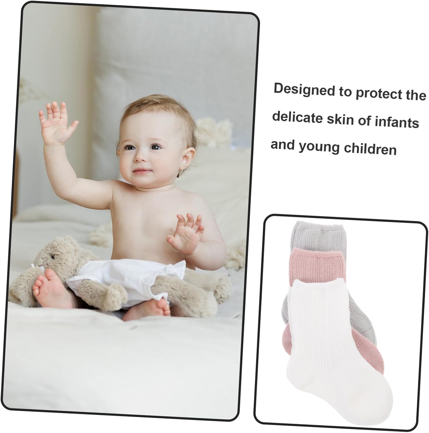 Abaodam 3pairs Warm Socks for Toddlers Comfortable Mid Tube Design Suitable for Newborns s Months for Wear