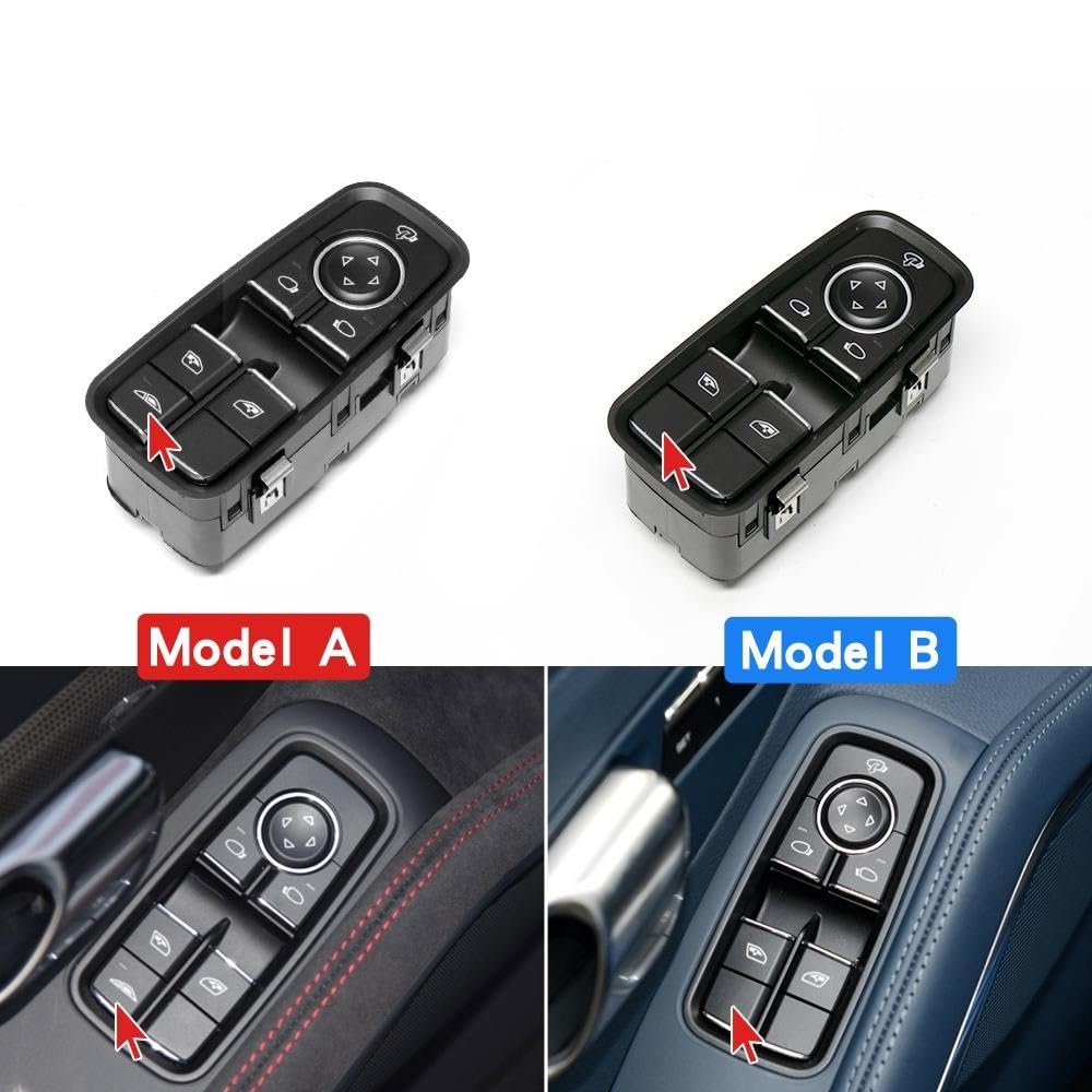 Vordertür-Fensterschalter, Auto-Knopf, passend for Porsche 911 991 718 Boxster Cayman 981 982 99161315102 2012–2020 99161315502 99161315702(Model C)