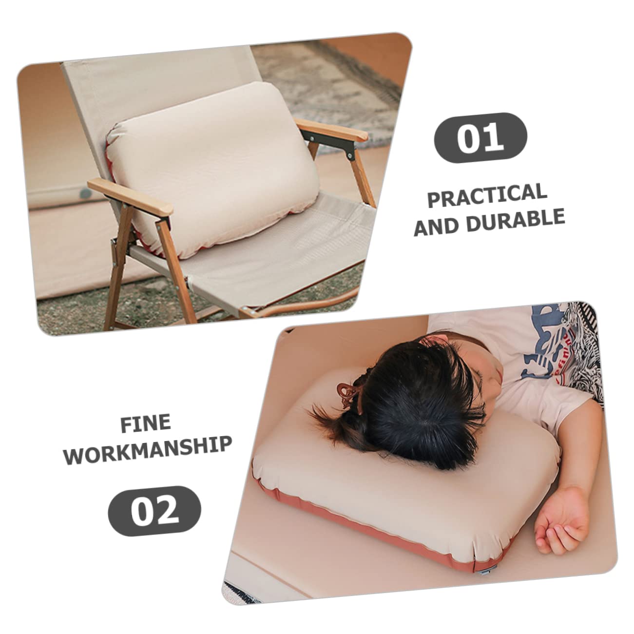 TOYANDONA Cuscino Gonfiabile Portatile Per Viaggio e Campeggio Cuscino Multifunzione Ergonomico Per Esterni Auto Ufficio e Casa e Confortevole