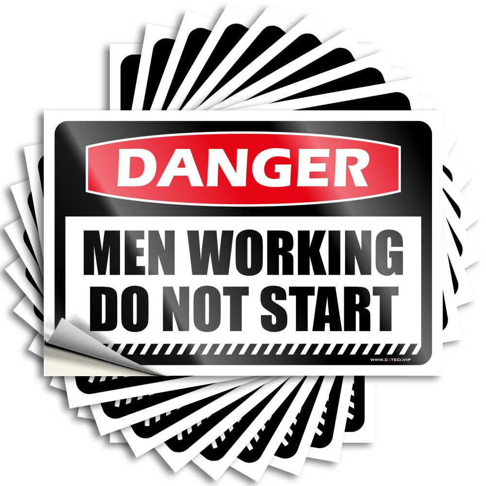 Fzfn Men's Colour Danger Working Do Not Start Bathroom Sets Spring - Decals Door Waterproof Decal(8X12cm)
