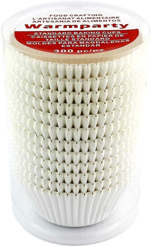Baking Cups Cupcake Liners, Standard Sized, 300 Count (White) - Image 8