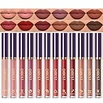BestLand 12Pcs Matte Lipstick Lip Makeup Kit, Velvety Liquid Lipstick Waterproof Long Lasting Durable Nude Zodiac Signs Lip Gloss Beauty Cosmetics Gift Box Makeup Set Kit (12 Piece Set)