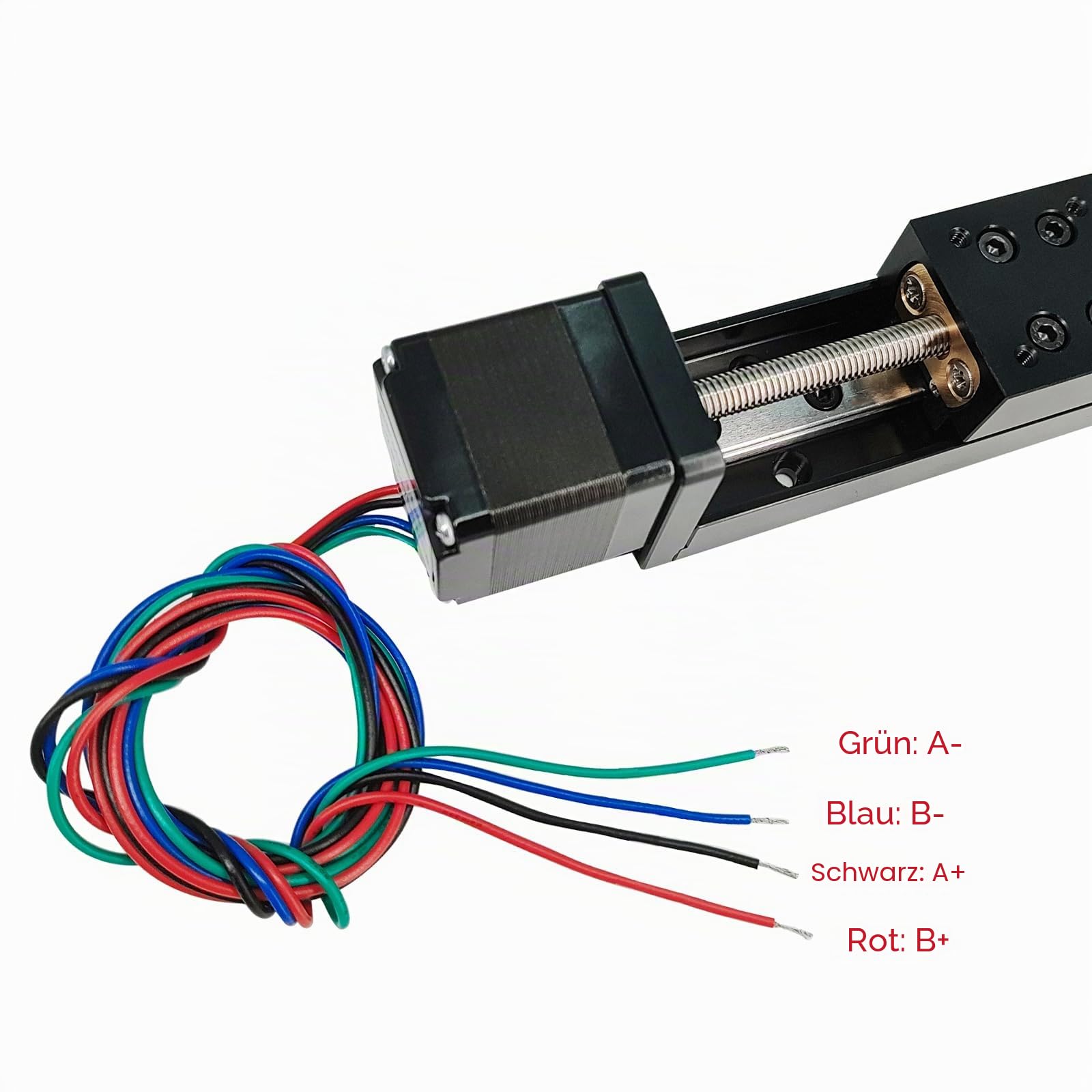 Mini Linearschienenführung Schlittenantrieb T6x1 Leitspindel NEMA11 Schrittmotor 100mm Hublänge DIY CNC Router