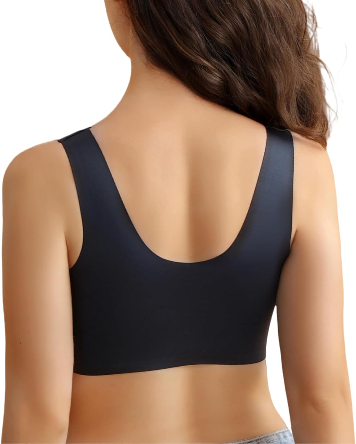 CAHL&FAUO Front Closure Bra for Women Push Up Seamless Smooth Back Wirefree T-Shirts Bra - Image 4
