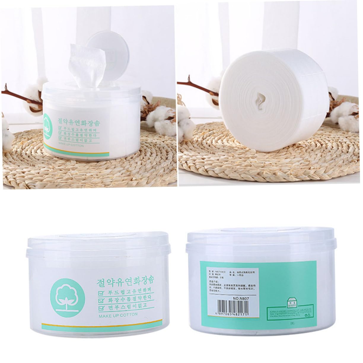 NOLITOY Cotton Suit 600pcs Makeup Cotton Pads Gentle Sanitary for Nail Art Cosmetics