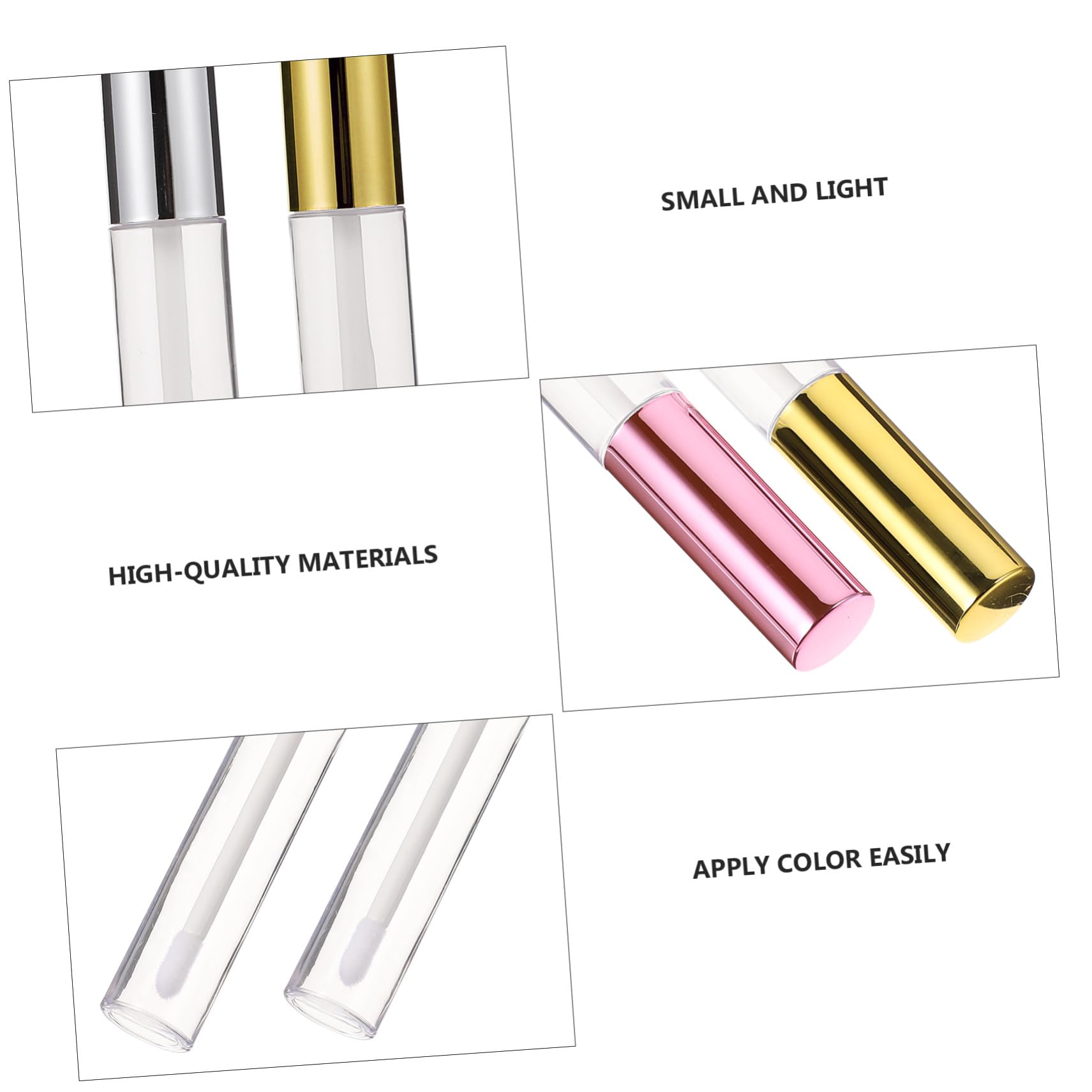TOPBATHY Lipgloss Behälter und Nachfüllbare aus ABS Auslaufsichere 40 Stück 10 Ml zum Selbermachen Lipgloss Tuben mit Einzigartiger Form von Kosmetik für Unterwegs