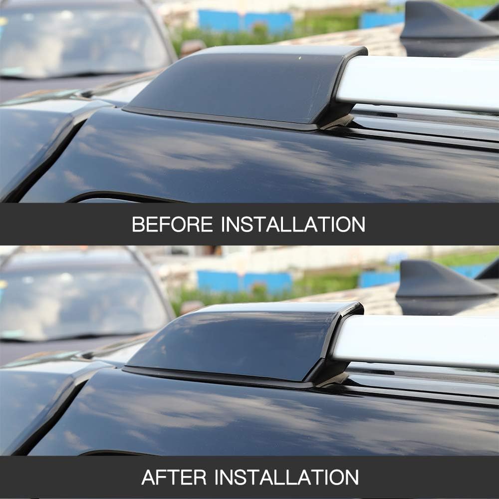 JeCar Roof Rails Rack End Cap Protection Cover Shell Roof Rails Rack Leg Cover End Cap Protection Cover Shell 4Runner Accessories for Toyota 4Runner 2010-1019 4Pcs Black