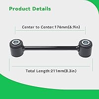 Vista 68 de AUQDD 2 unidades K80766 (para modelos de 8 lengüetas y 4WD) barra estabilizadora delantera compatible con Do-dge 2008 2007 2006 R-am 1500,2009-2006