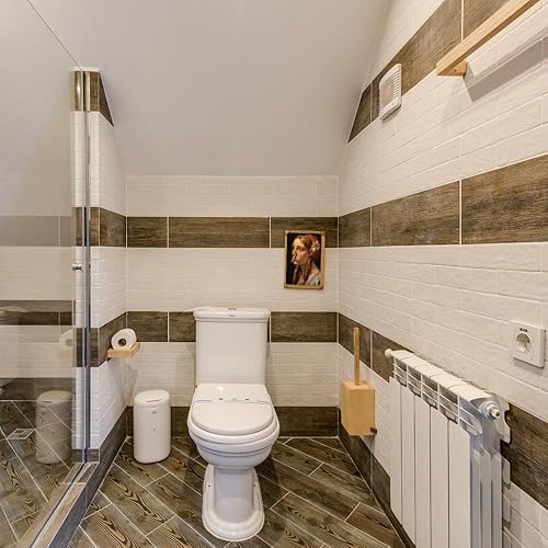 Miniatura 5 de YJ PREMIUMS Letrero de arte divertido para decoración de pared de baño, 3 piezas, divertido para invitados, baño, hogar, mediados de siglo, clásico,