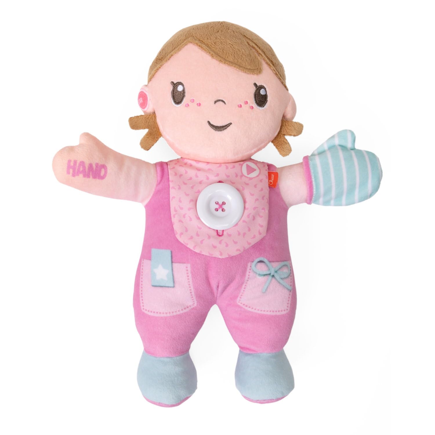 Chicco Muñeca Interactiva Evolutiva Bilingüe (Italiano/Inglés) Mila, Enseña Partes Del Cuerpo, Números Y Vestirse, Método Montessori, Suave 6 Meses+