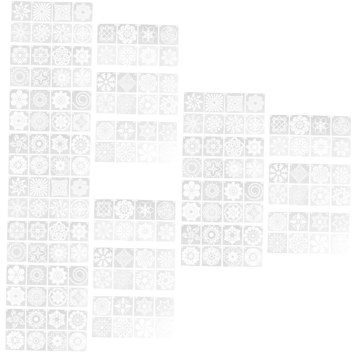 VILLCASE 168pièces Pochoirs Mandala Créatifs Pour Peinture Et Décoration Diy Modèles De Dessin Réutilisables Pour Projets Artistiques