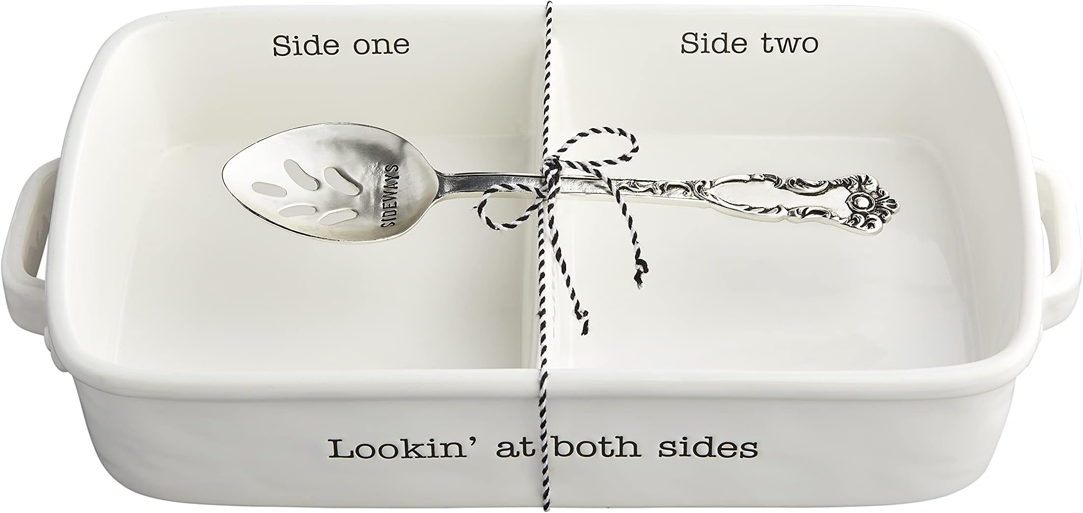 Circa Side Baker Set, White, 2.5" x 8" x 14"