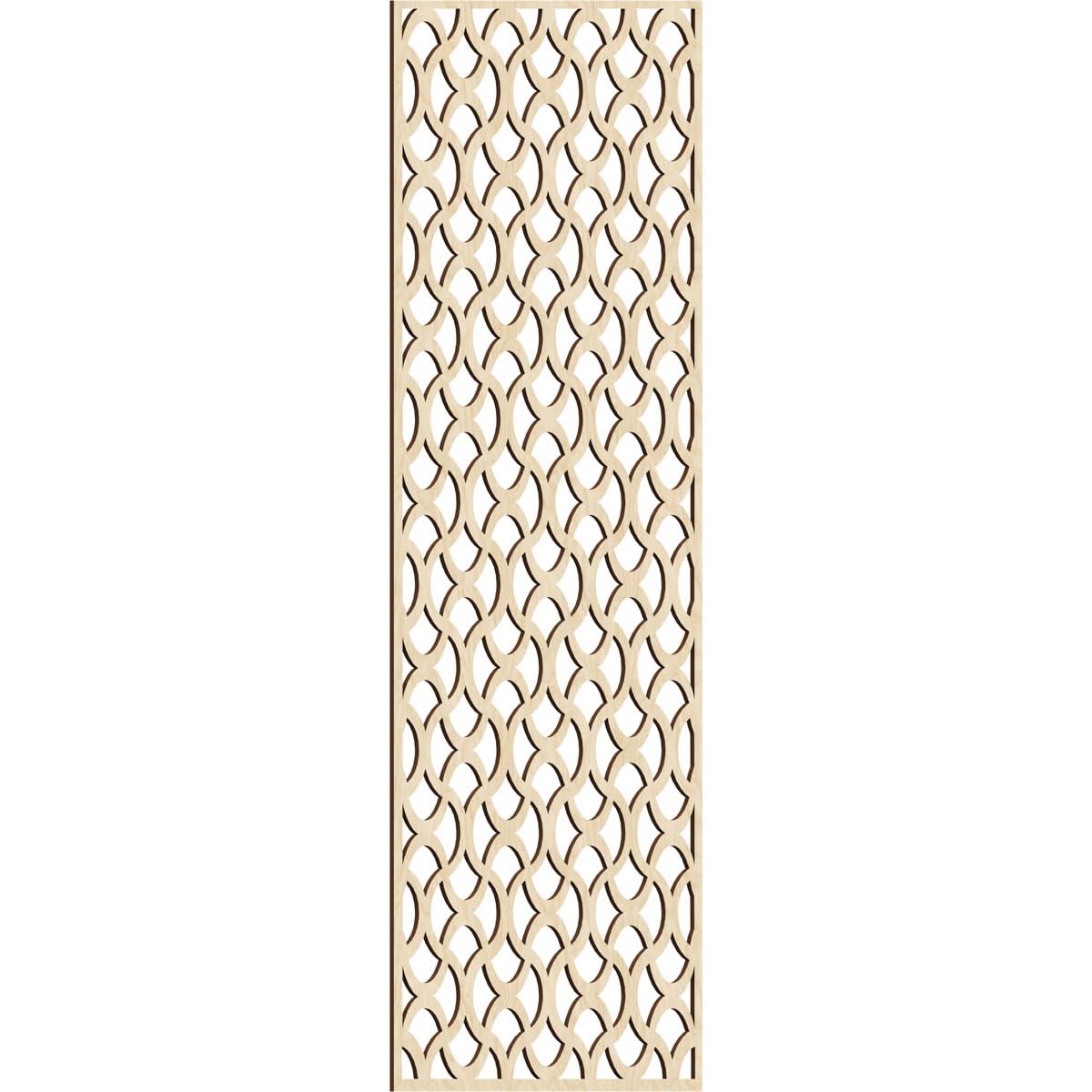 Resort Decorative Pierced Fretwork Wood Wall Panels, 27 3/8"W x 69 3/8"H x 1/4"T, Birch