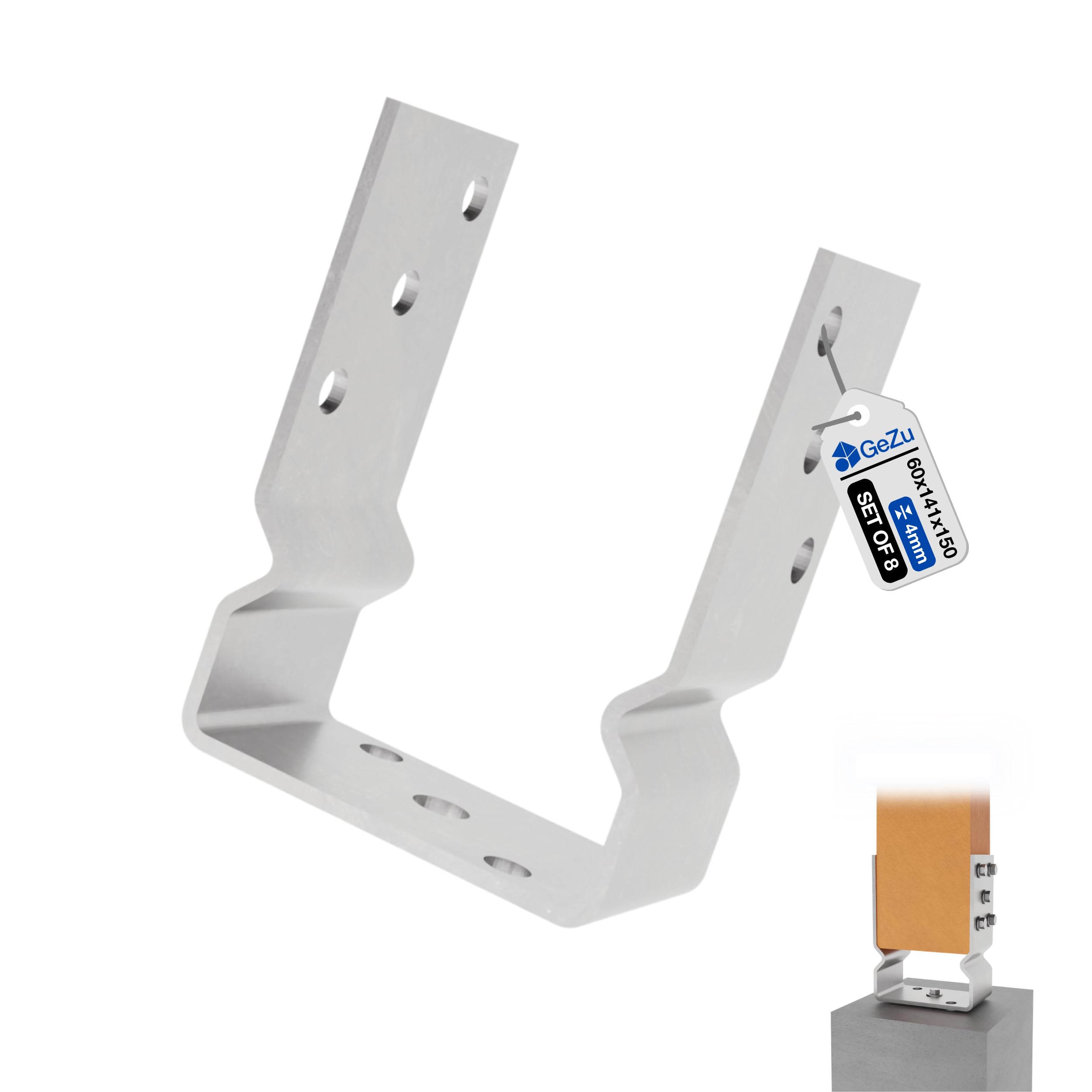 GeZu Impex Post Support U 141 x 150 mm Set of 8 — image 1