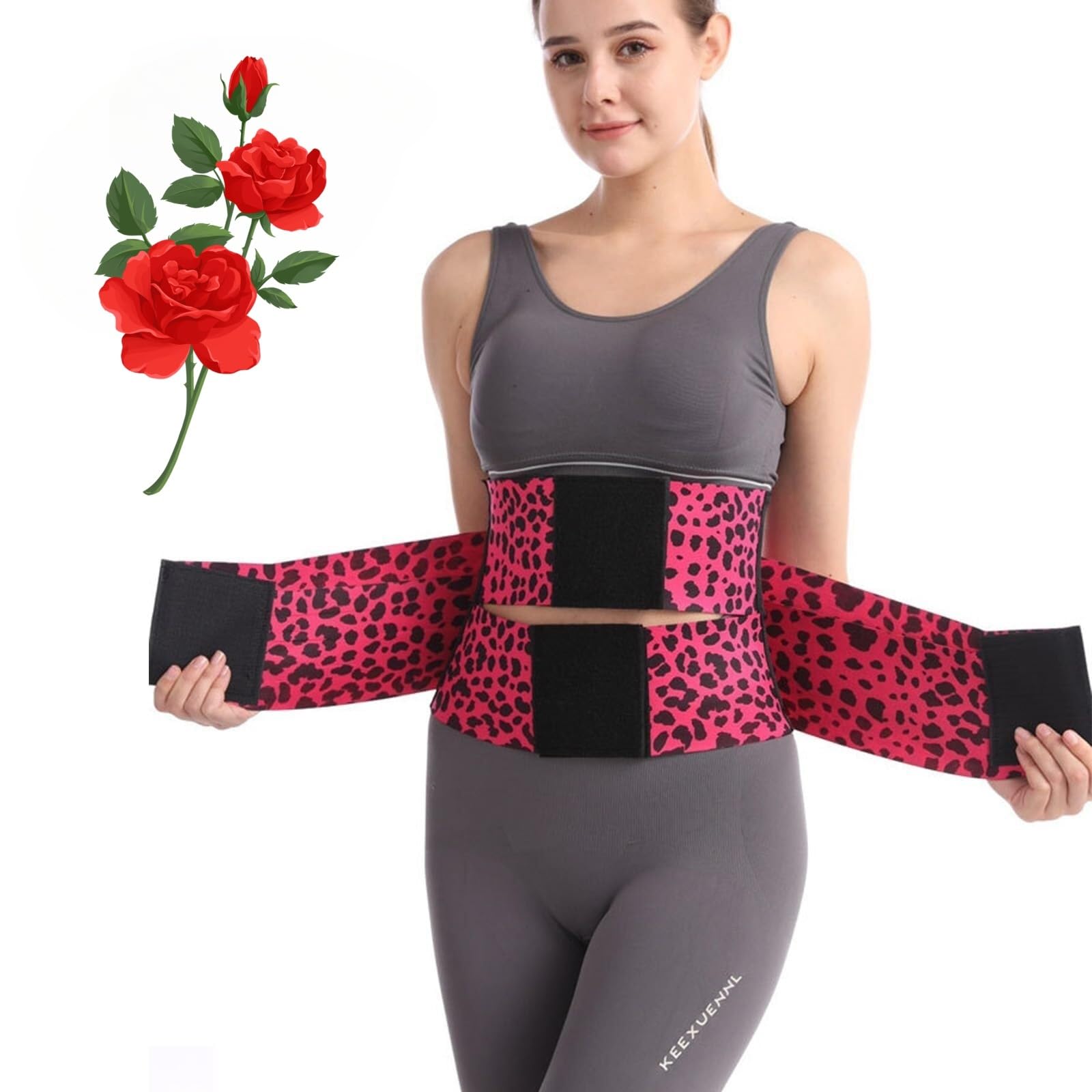 Damen Dreifach Wickel Elastischer Bauchgurt Sport Bauchgurt Body Shaping Bauchgürtel