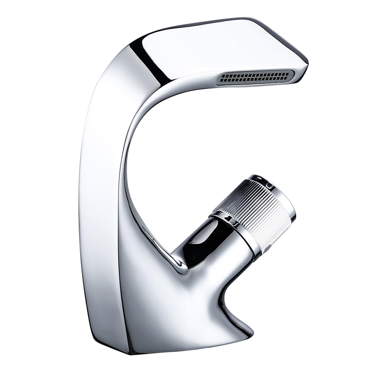Robinet de lavabo mitigeur chromé pour salle de bains sur pont eau chaude froide
