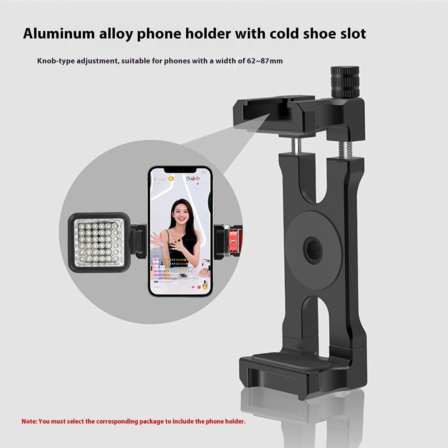 Mjaie Adjustable Triple Mount Bracket 1 / 4inch for Action Camera Phone Tripod Live Stream Stick Holder Smartphone Arrangement Action Camera Mount