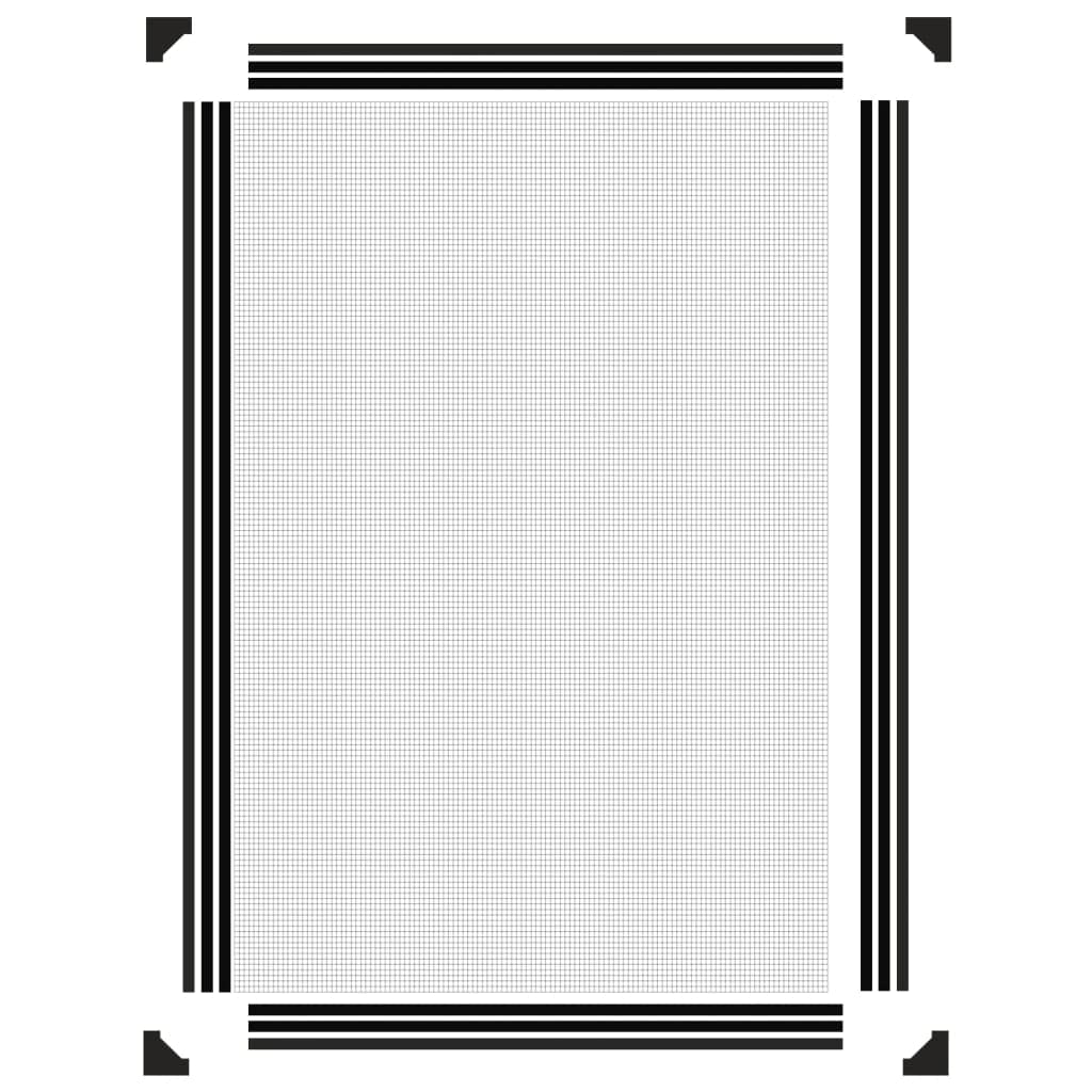 LAPOOH Magnet-Insektenschutz für Fenster, Fliegengitter Fenster, Fliegenschutz Fenster, Pollenschutzgitter Fenster, Insektengitter Fenster, Insektennetz, Fensternetz, Anthrazit 80x120 cm