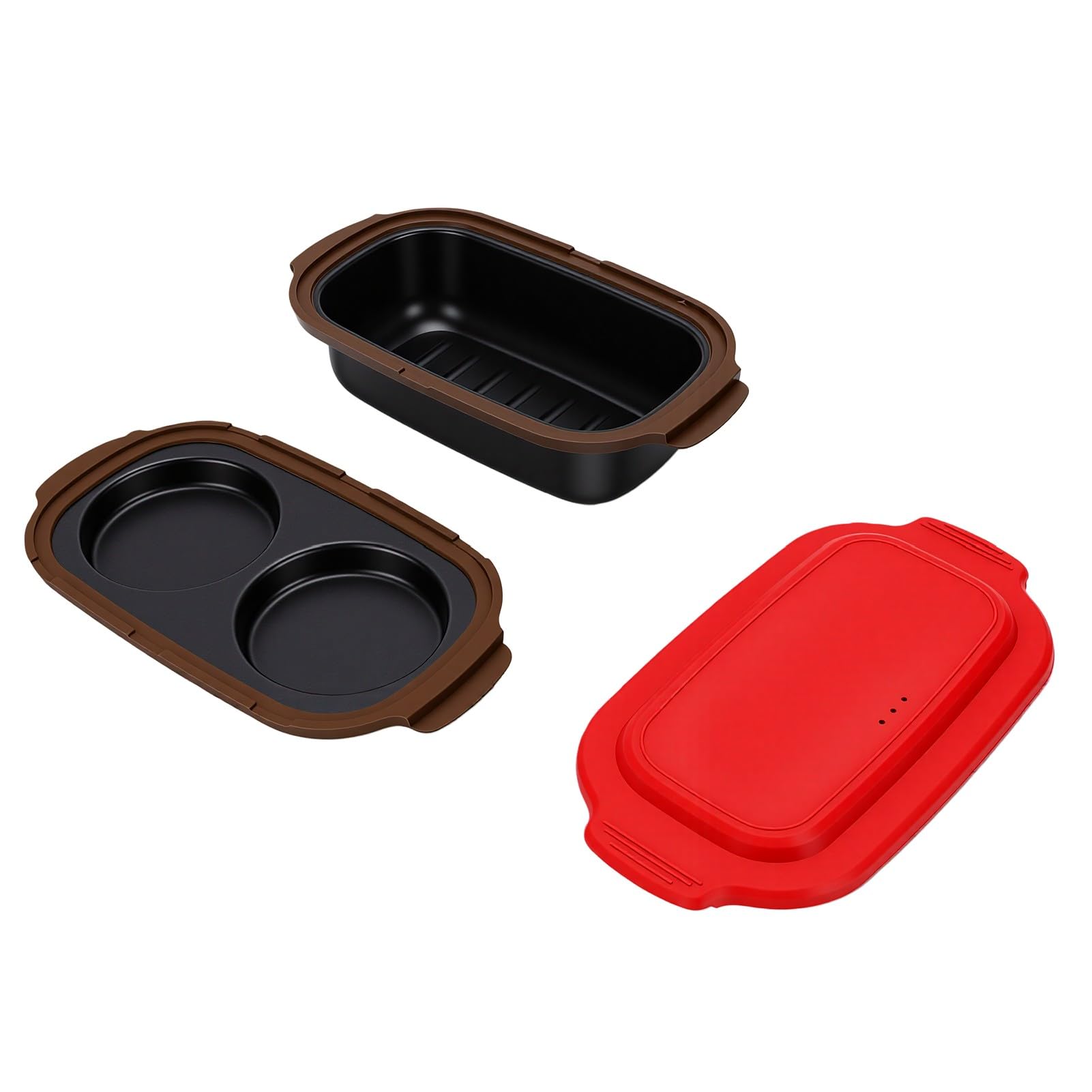 Microwave Egg Cooker 2 Egg Nonstick Grill Pan Set with Lid