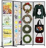 DEMEGA Grid Wall Panels Foldable Gridwall Panel Display Stand Art Show Display Panels for Vendor Events Craft Shows Merch Display