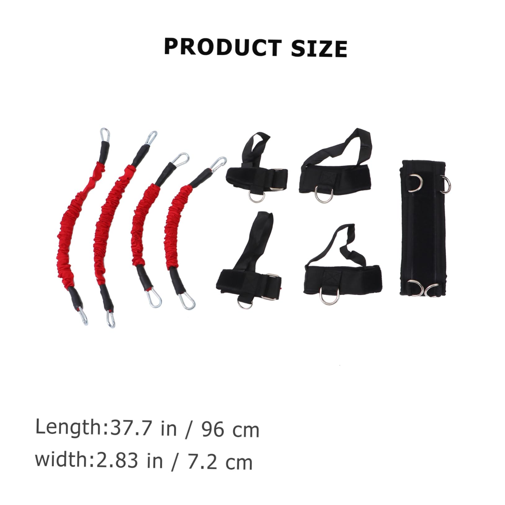 Set di Fasce di Resistenza per Allenamento Fitness 15lbs Nero | Corda Elastica Regolabile, Oxford Cloth e Lattice, per Gambe e Braccia
