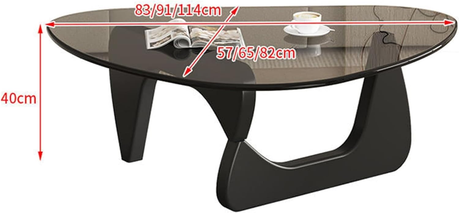 Hinniuyガラス センターテーブル、丸 ガラステーブル、リビングテーブル 円形 おしゃれ、コーヒーテーブル、リビングテーブル、ダ