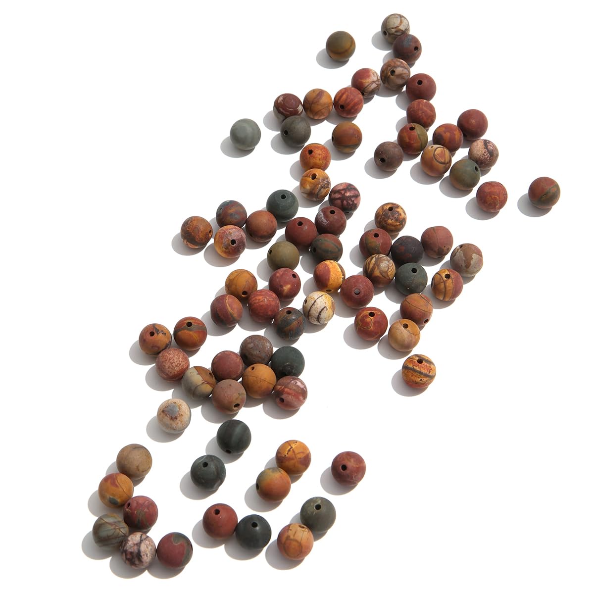 Natural Picasso Jasper Gemstone Round Beads For Jewelry Making - Foto 5