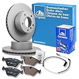 ATE Bremsenset Hinterachse inkl. Power Disc Bremsscheiben Ø 300 mm Belüftet und Ceramic Bremsbeläge + Verschleißkontakt, Passend für BMW 1er (E81), 3er (E90), 3er (E93) (E92) (E91)