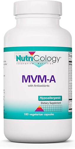 Nutricology MVM-A con antioxidantes - Multivitamínico completomultimineral - 180 cápsulas vegetarianas