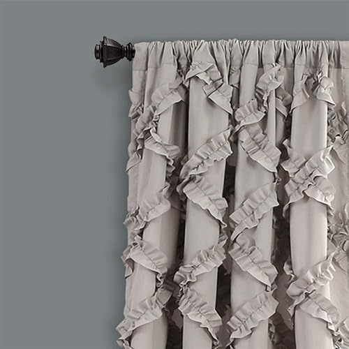 Miniatura 3 de Exuberante decoración con volantes de diamante y panel de ventana con textura para sala de estar, comedor