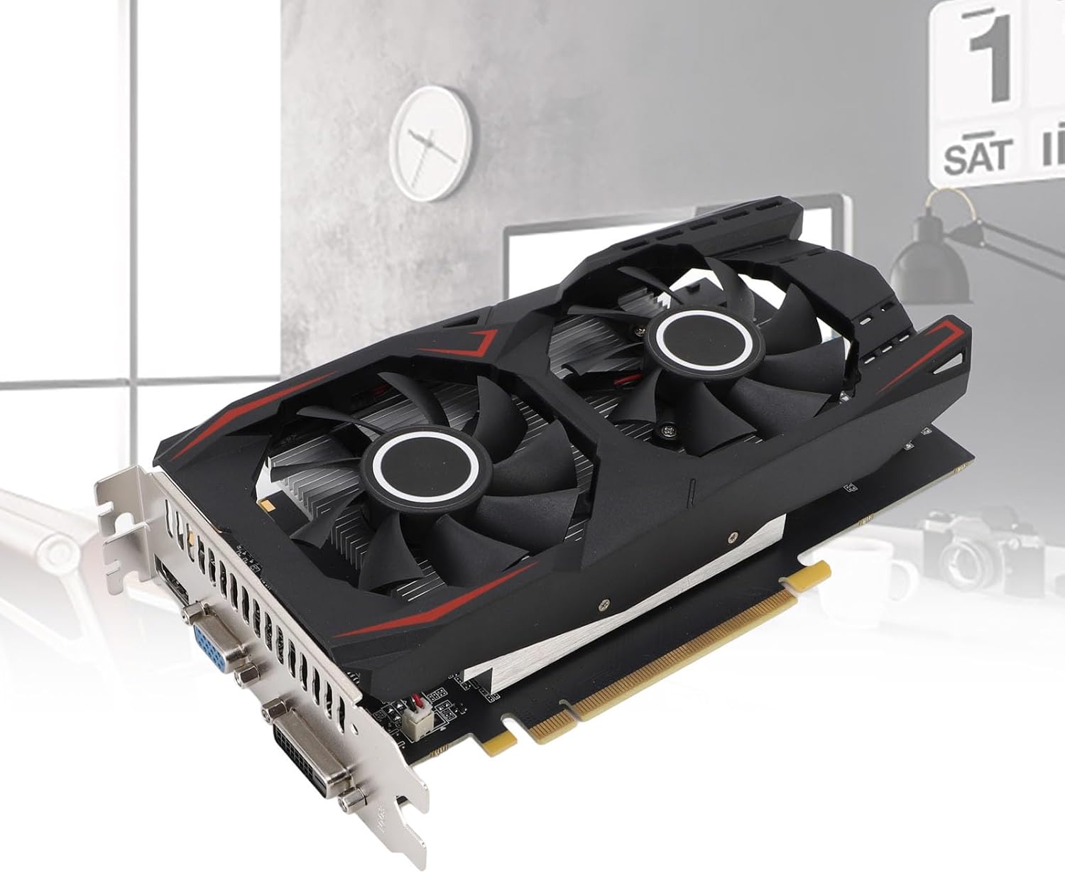 GOWENIC RX 550ti Low Profile Graphics Card 6GB, GDDR5, 192bit, VGA DVI D HDMI, Video Card for PC Gaming, 4K Support, Gaming Computer GPU, PCI Express X16