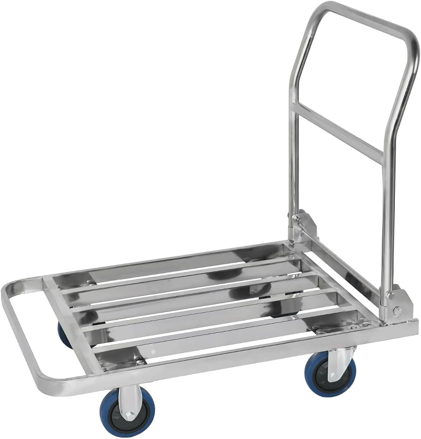 Carrello a pianale Carrello Pieghevole in Acciaio Inox con Carrello a pianale Cavo Carrello Mobile Carrello Portatile(90 * 60)