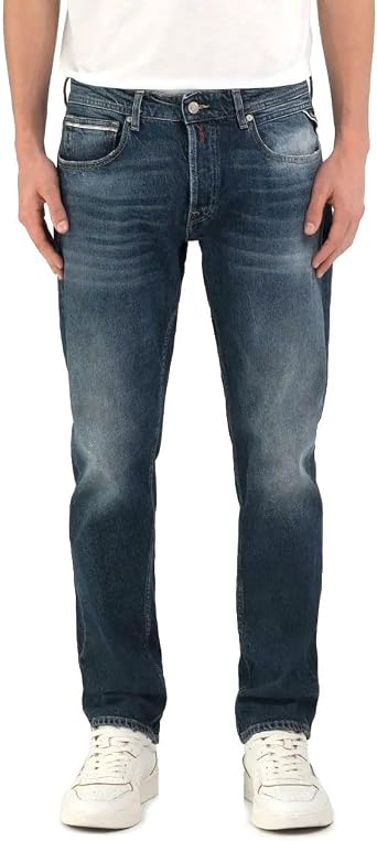 Replay Mens Grover Straight Fit Jeans