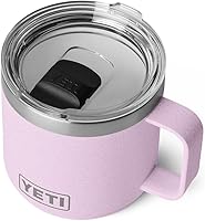 YETI Rambler 14 oz Ceramic Lined Stackable Mug - Vacuum Insulated Stainless Steel with MagSlider Lid, Cherry Blossom Pink