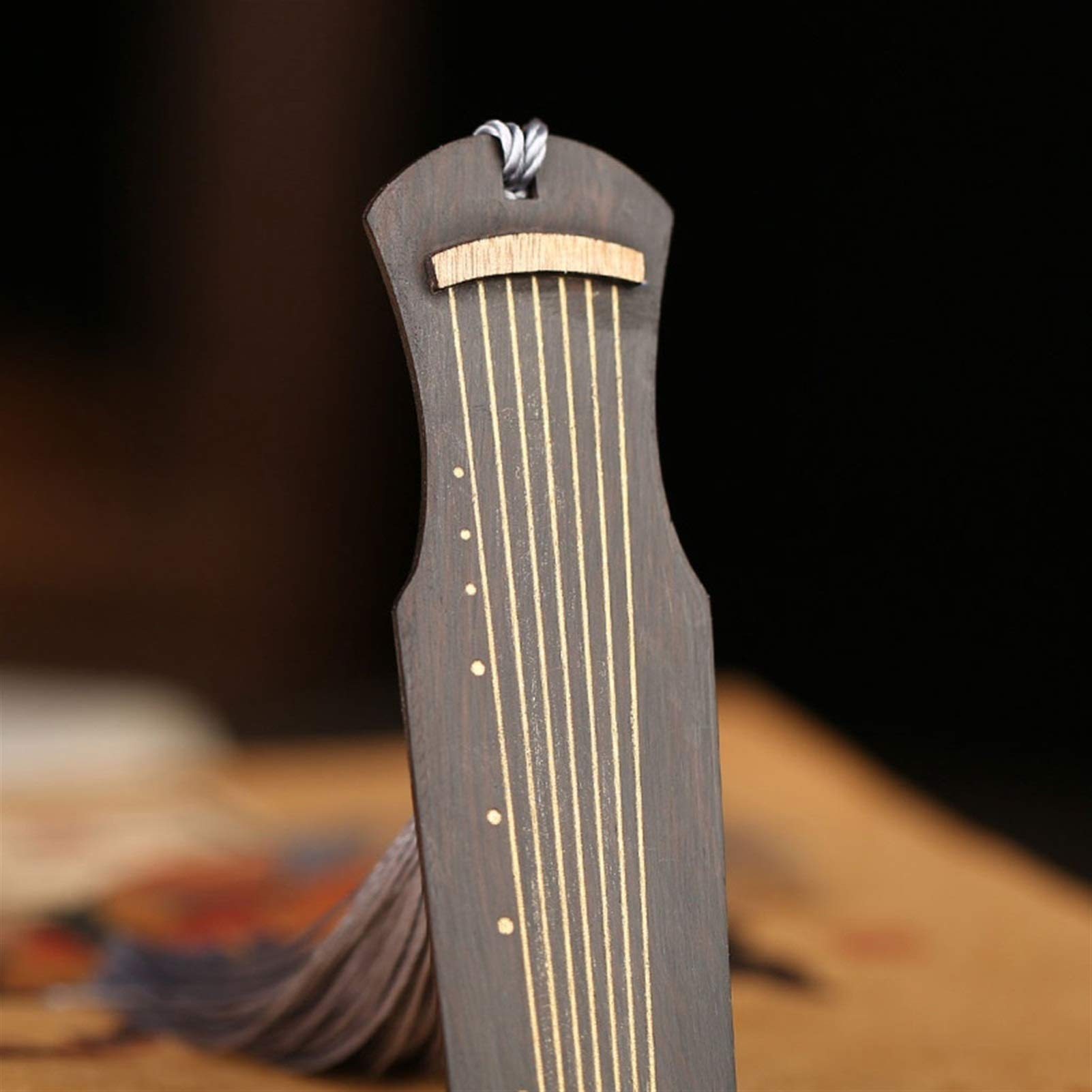 Śliczne Zakładki 2 Sztuk Chiński styl Mahogany Zestaw zakładek Guqin, Starożytne zakładki Tassel, Antyczne Tassel Creative Gift, Idealny prezent dla przyjaciół i rodziny Wyjątkowe Prezenty