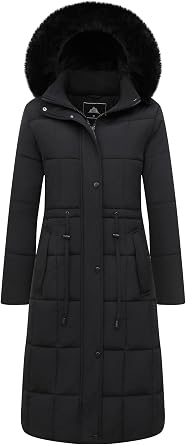 GOLDLADIES Women's Winter Coat Long Waterproof Parka Snow Winter Jacket | Windproof Warm Winter Jacket with Hood, Heavy Duty Cold Weather Outerwear for commuting and outdoor activities