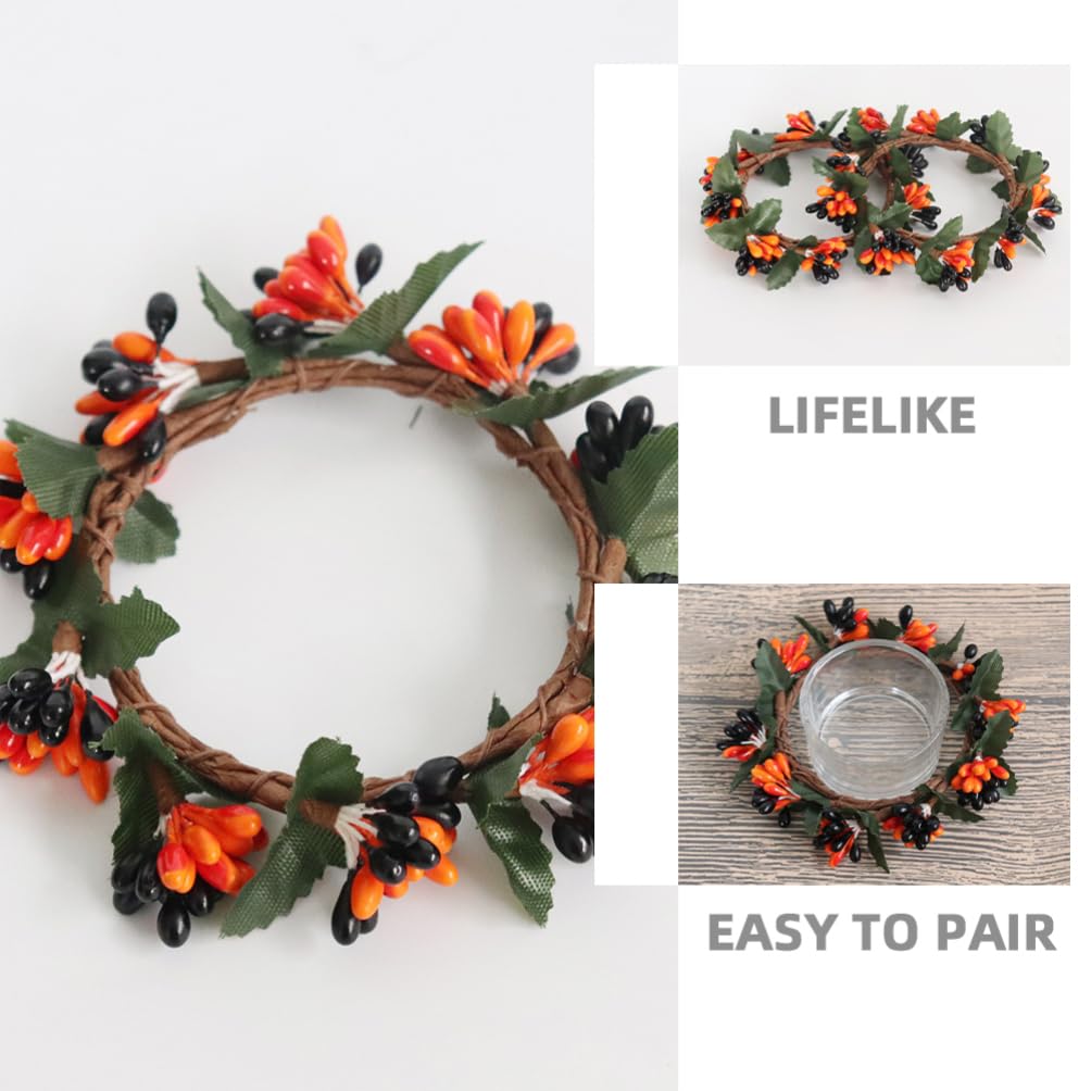 SEWACC 2pcs Artificial Berry Candle for Easter and Spring Decor Versatile Wreaths for Home Party Favor and Headwear Faux Sturdy Materials Inner