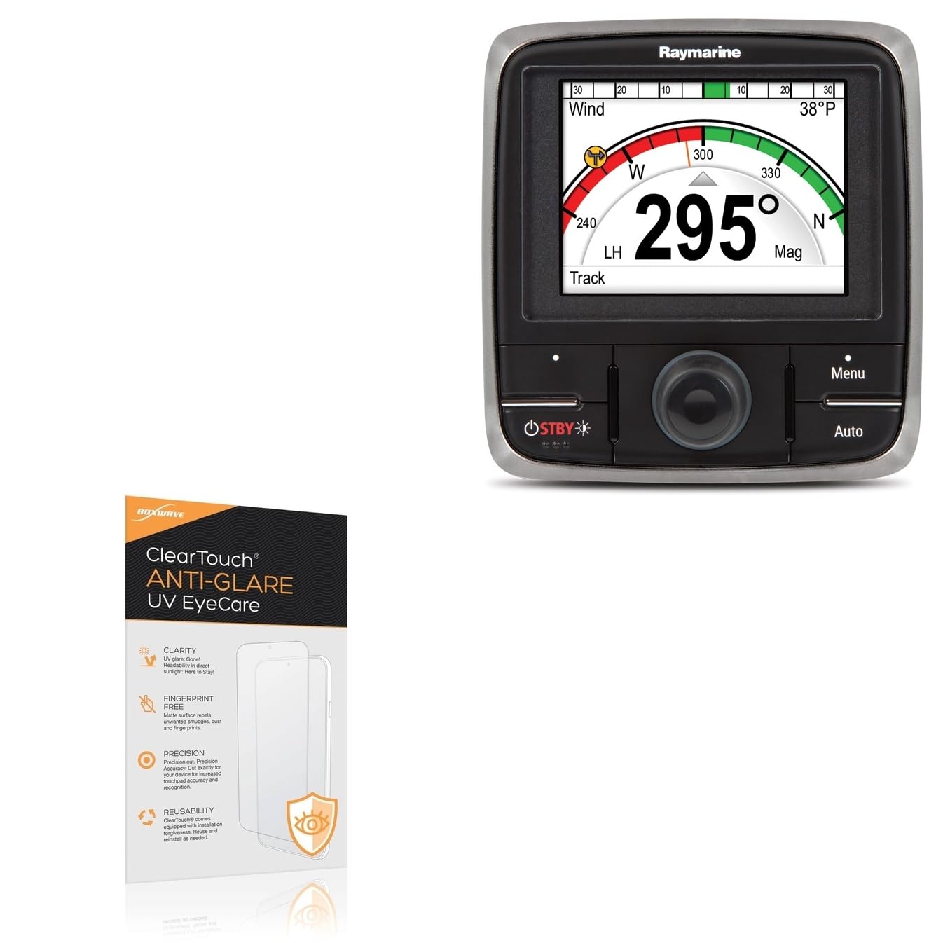 BoxWave Screen Protector Compatible With Raymarine P70R - ClearTouch Anti-Glare Anti-UV EyeCare (2-Pack), Filters out Harmful Blue Light Reduce Fatigue