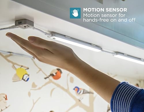 Miniatura 3 de BLACK+DECKER PureOpitcs - Kit de iluminación LED para debajo del gabinete, color blanco frío, diseño adhesivo, 3 barras, 6 pulgadas cada una