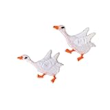 Generic Tiny Goose Small Goose Iron On Patches, Cute Decor Patches for Dress Backpacks Clothes Pants Jeans Hats, Embroidery Applique DIY Accessory, 3, black,blue