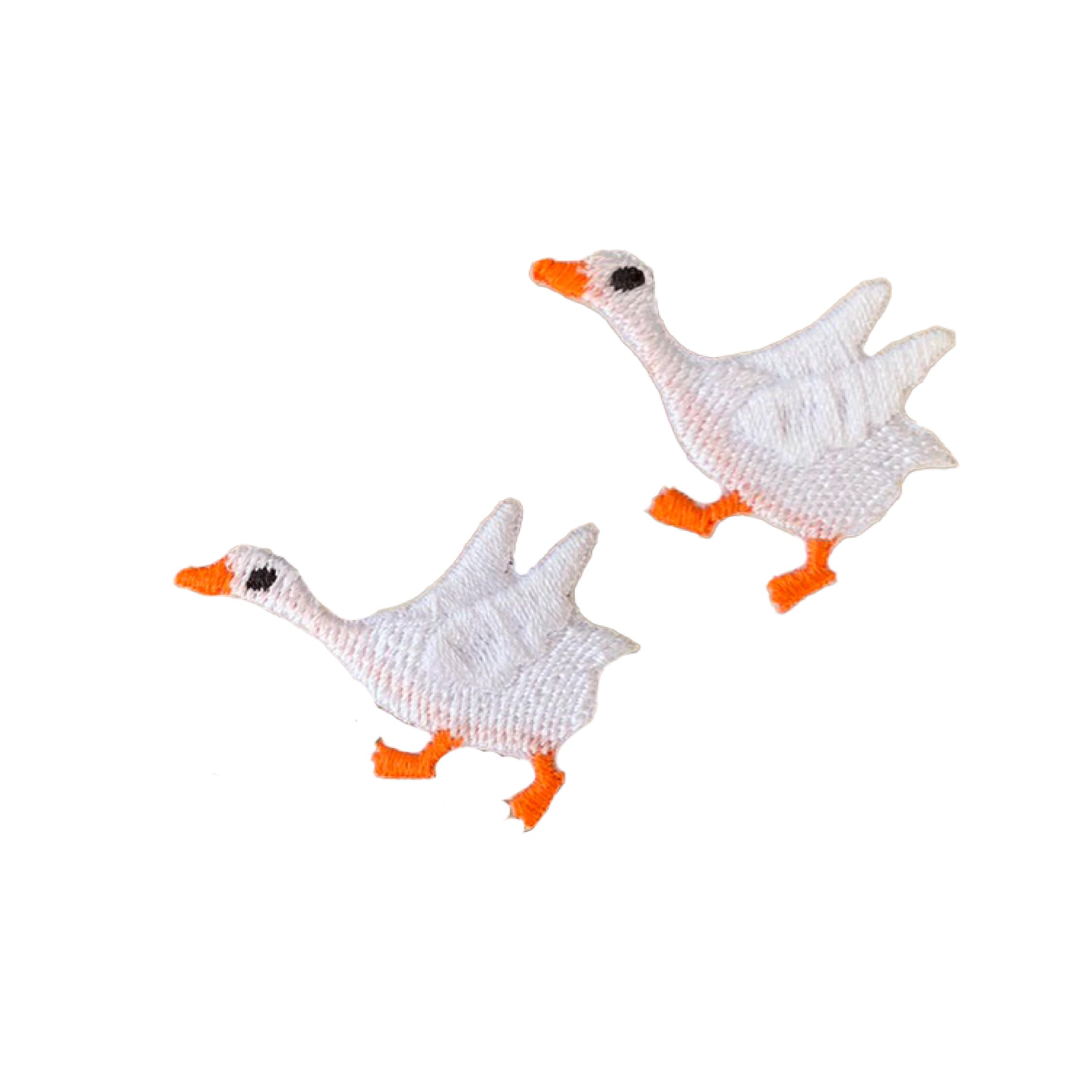 GenericGeneric Tiny Goose Small Goose Iron On Patches, Cute Decor Patches for Dress Backpacks Clothes Pants Jeans Hats, Embroidery Applique DIY Accessory, 3, black,blue