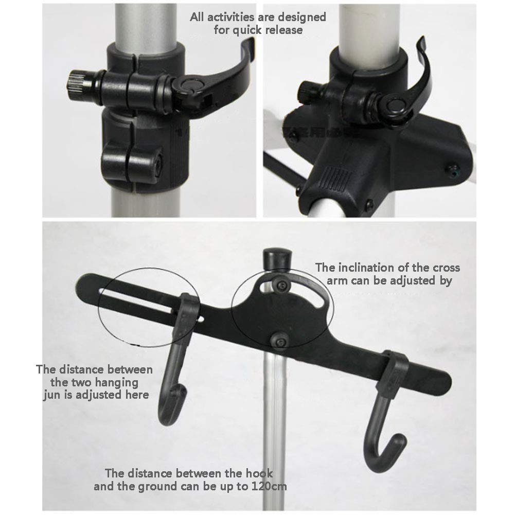 NANANA Pied Atelier Vélo VTT Montage Support Stand Réparation Hauteur Réglable 70-130cm, Convient pour Les VTT et la Plupart des Vélos