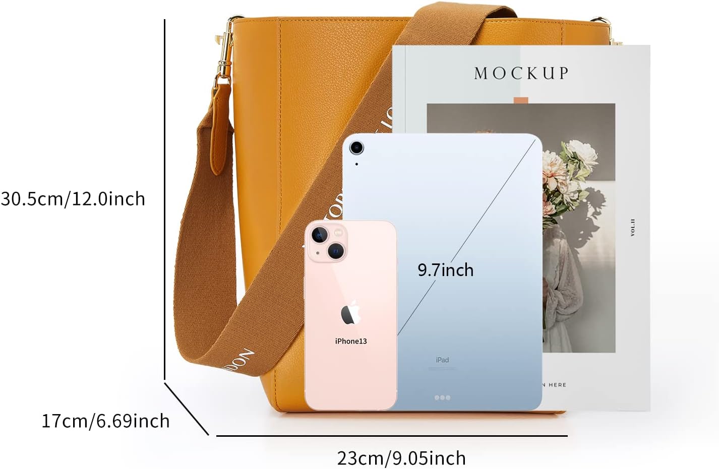 VICTORIA HYDE Fashion Bucket Bags, Women Leather Handbags, Large Shoulder Bag