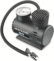 Compressor de Ar 12v Vazão 15l + Min 250psi 3 Bicos Adaptadores Multilaser - AU601